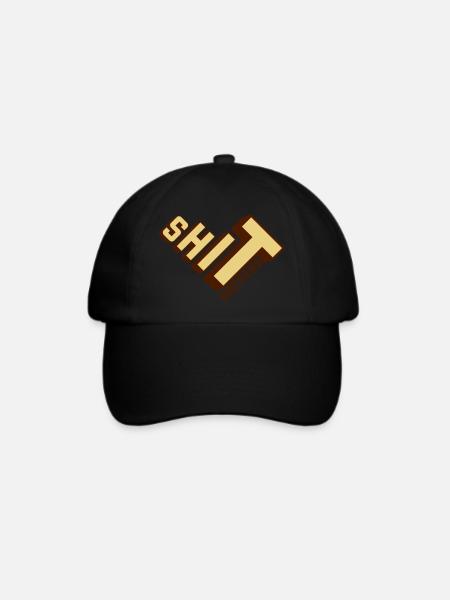 Shit happens Haufen machen - Baseballkappe - Schwarz/Schwarz