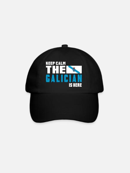 Keep calm Galicien Flaggen Design - Baseballkappe - Schwarz/Schwarz