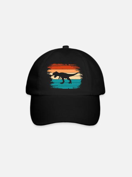 T Rex Dino Dinosaurier - Baseballkappe - Schwarz/Schwarz