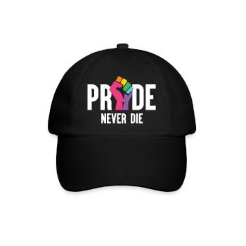 Pride Month LGBT - Pride Never Die - Baseballkappe - Schwarz/Schwarz - Vorne