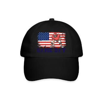 Spieltags-Fußballsaison für Patriot mit USA-Flagge - Baseballkappe - Schwarz/Schwarz - Vorne