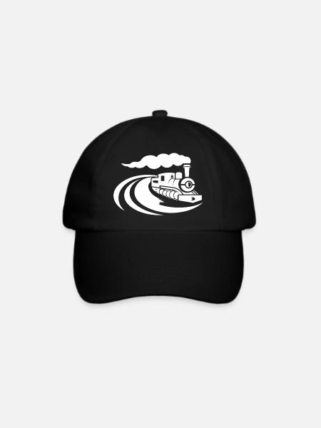 Lokomotive - Baseballkappe - Schwarz/Schwarz