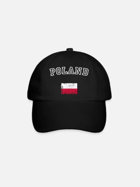 Polen Bogen Flagge Design - Baseballkappe - Schwarz/Schwarz