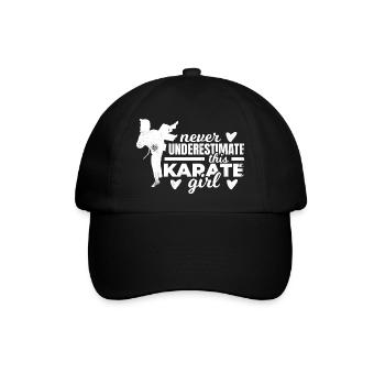 Karate Mädchen - Baseballkappe - Schwarz/Schwarz - Vorne