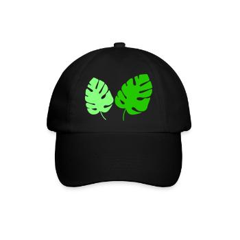 blätter - Baseballkappe - Schwarz/Schwarz - Vorne
