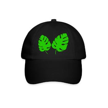 blätter - Baseballkappe - Schwarz/Schwarz - Vorne