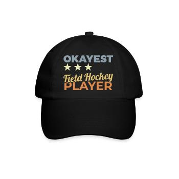 Bester Hockeyspieler - Baseballkappe - Schwarz/Schwarz - Vorne