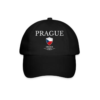 Prag, Tschechische Republik, Souvenir Prag - Baseballkappe - Schwarz/Schwarz - Vorne