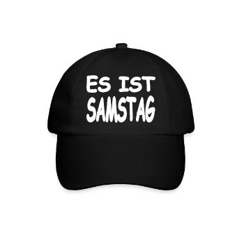 Samstag - Baseballkappe - Schwarz/Schwarz - Vorne