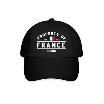 Französische Flagge Grafik Dijon Logo - Baseballkappe - Schwarz/Schwarz - Vorne