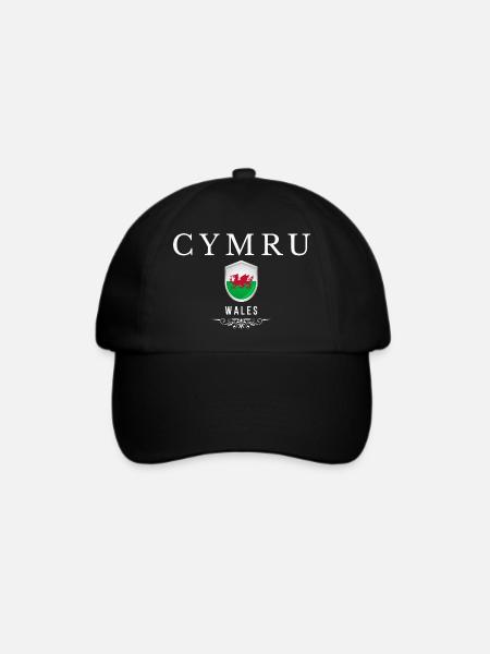 Walisischer Stolz, ich liebe Wales - Baseballkappe - Schwarz/Schwarz