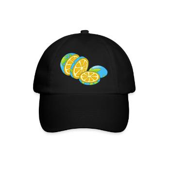 Der Planet Erde ist orange - Baseballkappe - Schwarz/Schwarz - Vorne