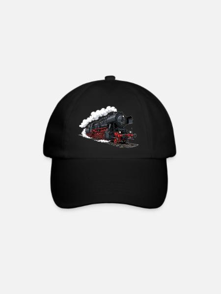 Dampf-Lokomotive 52 8154 - Baseballkappe - Schwarz/Schwarz