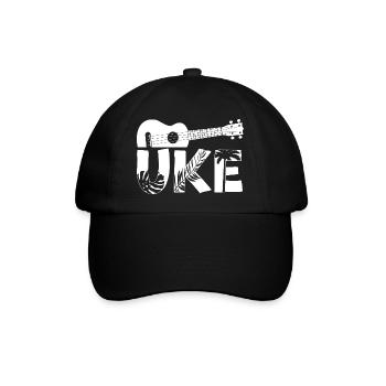 Hawaiian Ukulele Uke Uke - Baseballkappe - Schwarz/Schwarz - Vorne