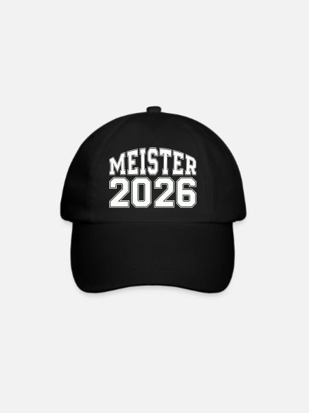 Meister 2026 Logo - Baseballkappe - Schwarz/Schwarz