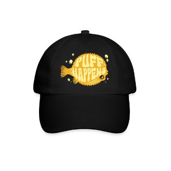 Kugelfisch Puff Happens - Baseballkappe - Schwarz/Schwarz - Vorne