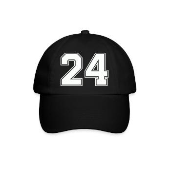 24 - Baseballkappe - Schwarz/Schwarz - Vorne