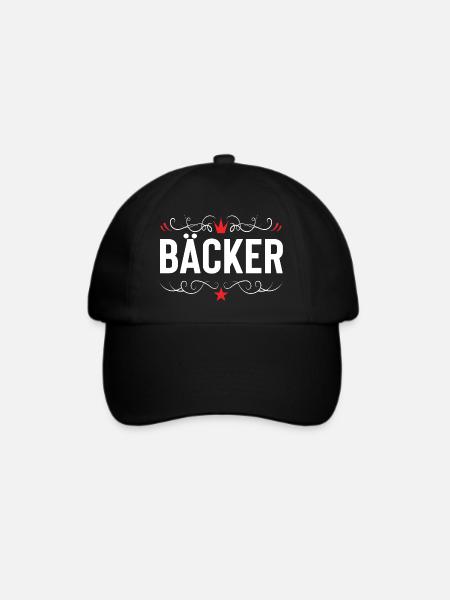 Bäcker Beruf - Baseballkappe - Schwarz/Schwarz