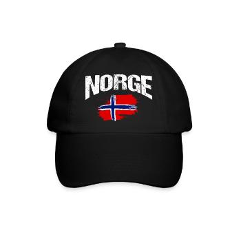 Norway Vacation Norge Fjords Travel Scandinavian - Baseballkappe - Schwarz/Schwarz - Vorne