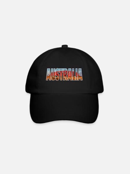 Australia - Baseballkappe - Schwarz/Schwarz
