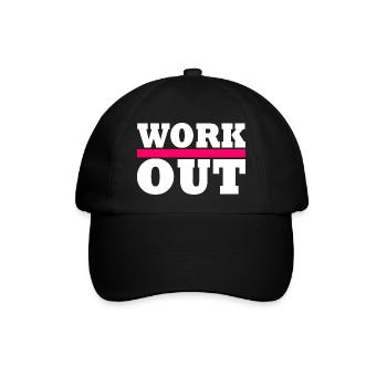 Workout - Baseballkappe - Schwarz/Schwarz - Vorne