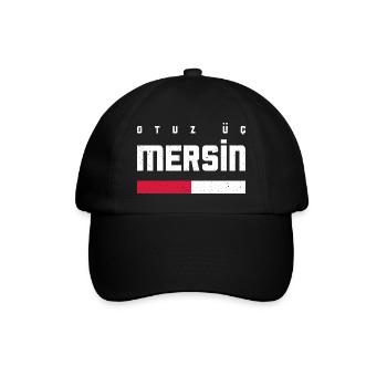 Mersin 33 Türkei Turkiye Geschenk Urlaub TR Türk - Baseballkappe - Schwarz/Schwarz - Vorne