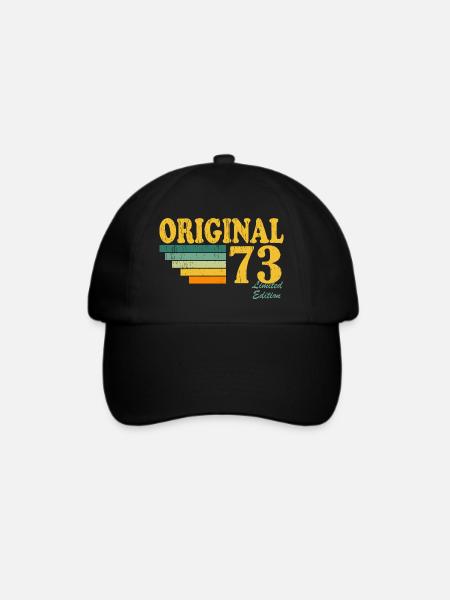 Original 1973 Jahrgang Vintage Geburtstag Geschenk - Baseballkappe - Schwarz/Schwarz