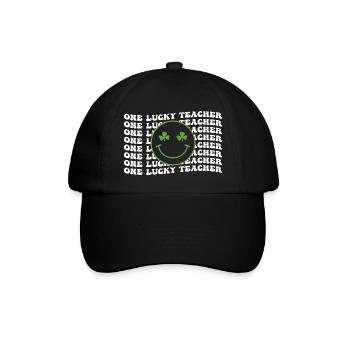 One Lucky Teacher, Show Your Appreciation for Teac - Baseballkappe - Schwarz/Schwarz - Vorne