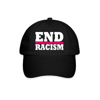 End Racism - Baseballkappe - Schwarz/Schwarz - Vorne