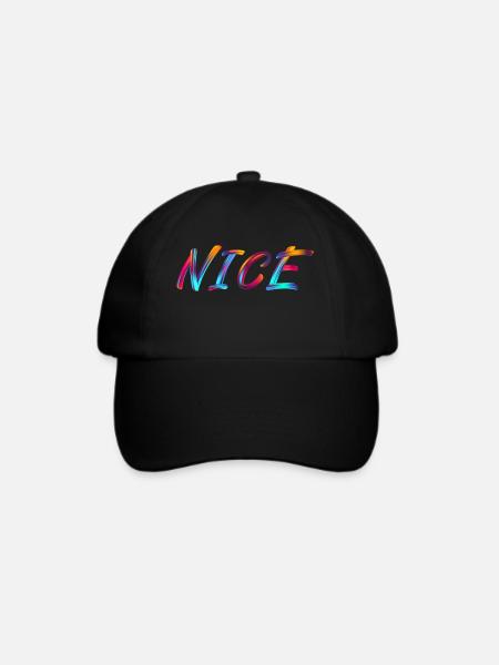 nice - Baseballkappe - Schwarz/Schwarz