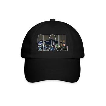 Seoul - Baseballkappe - Schwarz/Schwarz - Vorne