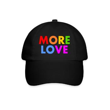 More love - Baseballkappe - Schwarz/Schwarz - Vorne