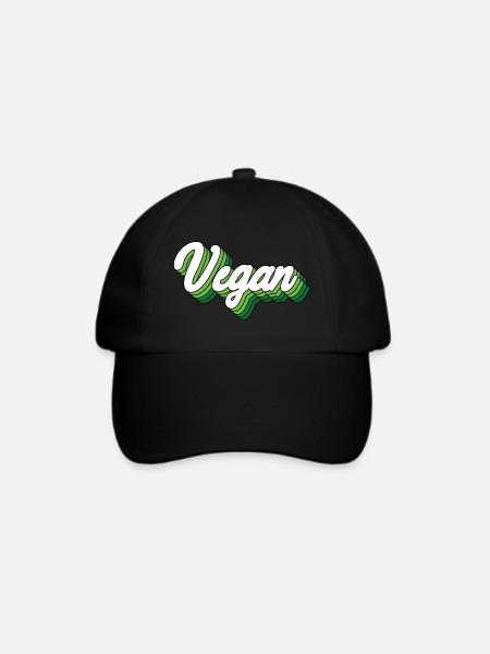 Vegan - Baseballkappe - Schwarz/Schwarz