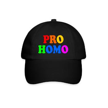 Pro homo - Baseballkappe - Schwarz/Schwarz - Vorne