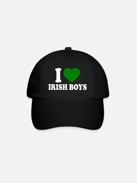 I love irish boys - Baseballkappe - Schwarz/Schwarz