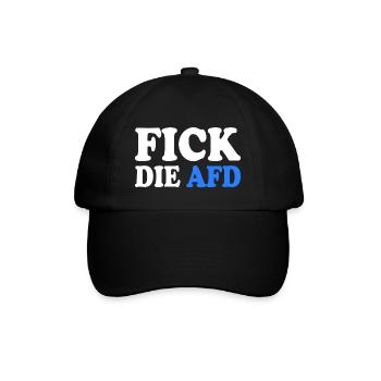 Fick die afd - Baseballkappe - Schwarz/Schwarz - Vorne