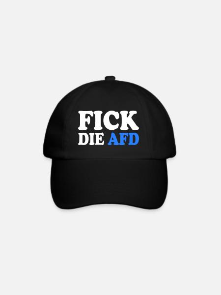 Fick die afd - Baseballkappe - Schwarz/Schwarz