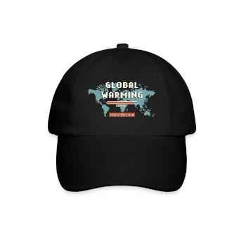 Belastung durch die globale Erwärmung - Baseballkappe - Schwarz/Schwarz - Vorne