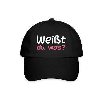 Weißt du was Bruder Nachwuchs - Baseballkappe - Schwarz/Schwarz - Vorne