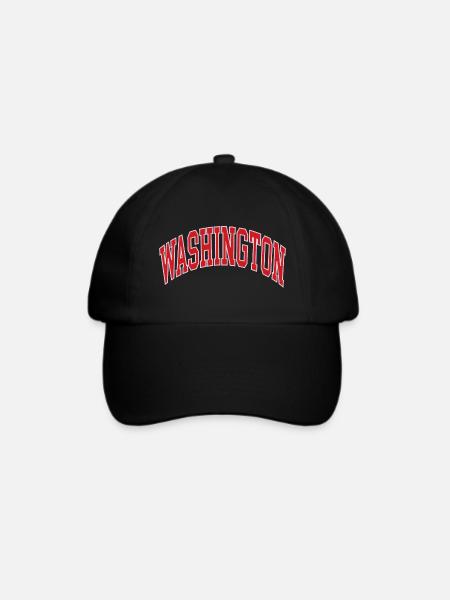 Washington - Baseballkappe - Schwarz/Schwarz