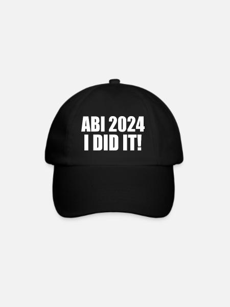 Abi 2024 - Baseballkappe - Schwarz/Schwarz