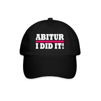 Abitur - Baseballkappe - Schwarz/Schwarz - Vorne