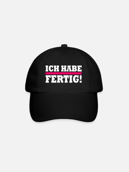 Ich habe fertig - Baseballkappe - Schwarz/Schwarz