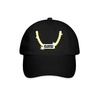 king dingeling - Baseballkappe - Schwarz/Schwarz - Vorne