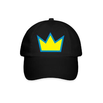 Krone - Baseballkappe - Schwarz/Schwarz - Vorne