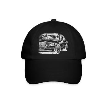 W126 Dirty Vintage Style - Baseballkappe - Schwarz/Schwarz - Vorne