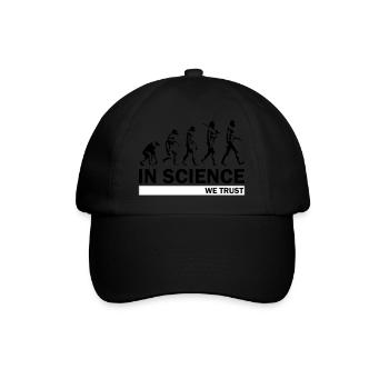 Wissenschaft Evolution - Baseballkappe - Schwarz/Schwarz - Vorne