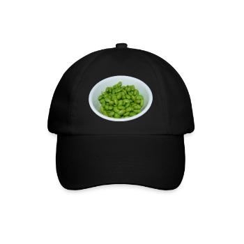 soybeans soja bohnen veggie - Baseballkappe - Schwarz/Schwarz - Vorne