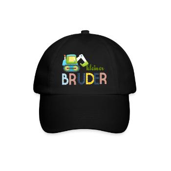 kleiner Bruder Traktor - Baseballkappe - Schwarz/Schwarz - Vorne