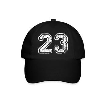 23 - Baseballkappe - Schwarz/Schwarz - Vorne